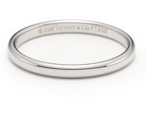 蒂凡尼Tiffany美国代购 Lucida 铂金结婚戒指(2mm宽)