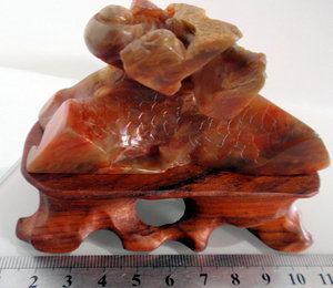 209克正宗巴林石原石 国石 福黄石 鸡血石 冻石 彩石【精品鸡血】