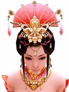 竹与飒飒淘宝剑三七秀蚩灵秀姐头饰cos贴皮头饰秀姐七秀蚩灵秀姐cos