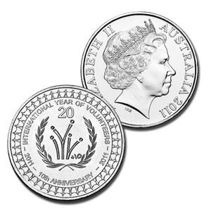 澳洲澳元硬币 20澳分流通纪念币 澳大利亚造币厂原卷拆 全新保真