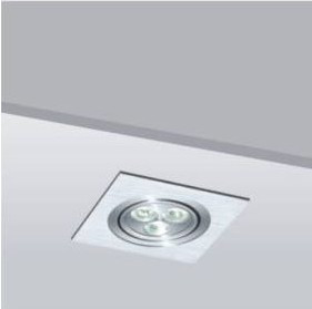 正品三立3w全套车铝单头led格栅射灯 r6125 开孔8.5cm