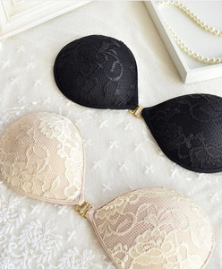 批发蕾丝隐形文胸影形硅胶婚纱内衣无肩带露背胸罩薄透气聚拢胸贴