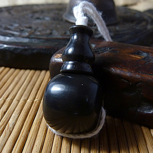 饕珠精工〓纯黑牛角芯料全手工藏式佛头