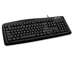 防水静音 微软200标准精巧键盘 办公游戏USB电脑有线键盘