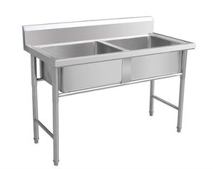 商用50盆不锈钢双眼 双星三星水池酒店食堂饭店洗刷池洗菜洗碗盆