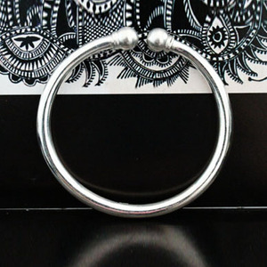 正品贵州y印象苗族银饰999足银纯手工光面圆珠手镯35克_阿里巴巴找货