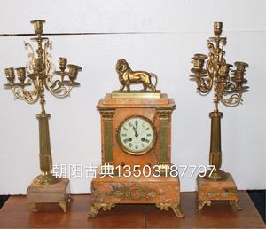 座钟 钟表 欧式钟表 国外进口铜鎏金机械钟表 欧洲回流壁炉座钟