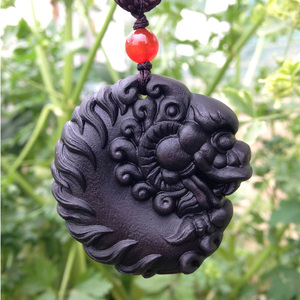 四川乌木 阴沉木 貔貅 把玩 手把件挂牌