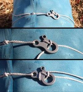 3孔式 多用绳结 伞绳连接扣 挂扣 户外EDC用品快速结绳扣打结工具