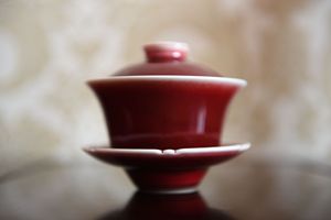 台湾晓芳窑 郎红釉/红釉 大盖杯/大盖碗/茶具 现货！