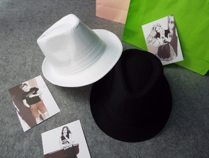 英伦黑白色帽子韩款爵士帽男女礼帽潮亲子儿童帽舞台表演舞蹈帽子