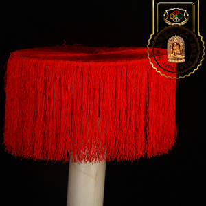 藏红民族风服饰配饰藏式舞蹈赛马舞锅庄舞藏戏服装写真甲谐红帽子