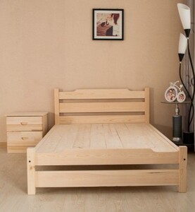 单人床实木床原木纯实木松木床成人床儿童床1.2 1.