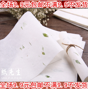 纸先生 清新典雅信纸书法绘画用纸纯手工植物中国风古风信纸 10张