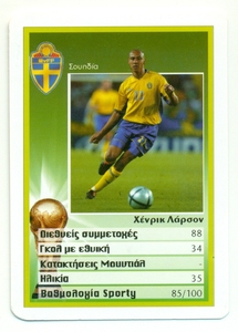 希腊 世界杯 2006 球星卡 拉尔森 瑞典 巴萨 卡尔特人