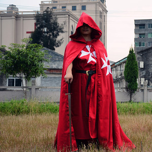 【医院骑士团套装】披风罩袍马耳他铁墩十字军十字架 东征 锁子环