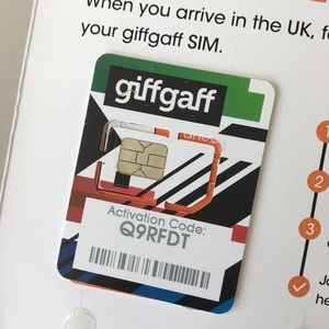 giffgaff英国电话卡手机卡4g上网卡流量卡sim卡欧洲电话卡通用