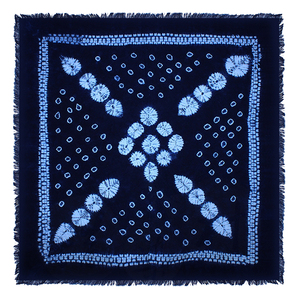 扎染成品小方巾扎染布扎花布苗族手工艺品扎染手帕50x50cm