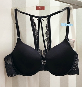 泰国bsc文胸 黑色/肤色 蕾丝花边 双肩带 前扣美背 无痕性感 内衣