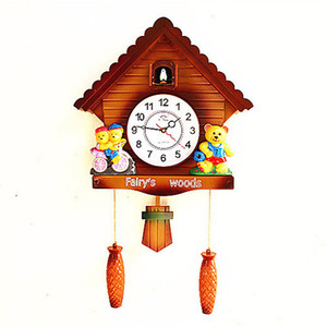 小鸟卡通欧式挂钟布谷鸟出窗报时摇摆挂表客厅现代创意简约咕咕钟