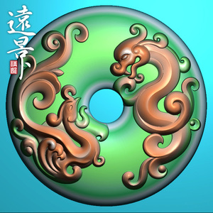 灰度图仿古龙凤