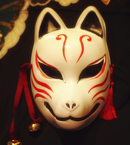 狐狸面具和风手绘日本狐妖日式和风cosplay