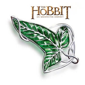 霍比特人2 指环王魔戒周边 护戒队佛洛多精灵树叶胸针 项链两用
