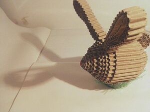 瓦楞纸手工制作手工动物diy兔兔创意礼品环保成品