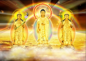 西方三圣画像佛像