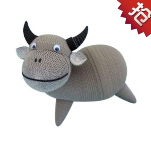 瓦楞纸手工制作手工纸彩纸作业儿童diy纸艺十二生肖牛材料包/成品