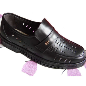 沈阳奥特皮鞋男凉鞋696111头层小牛皮超肥款透气休闲