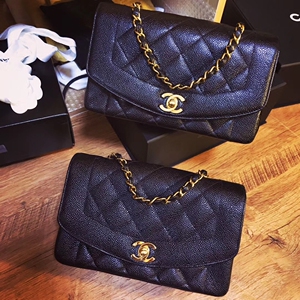 {小森林中古店} wx现货 香奈儿 chanel vintage 荔枝皮戴妃包