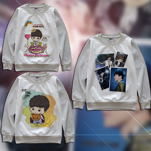 林俊杰 同款卫衣 卫衣q版林俊杰外套外衣男女士连帽外套衣服