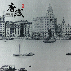 织锦画老上海 上海特色礼品 外滩真丝绸纪念品外事商务出国送老外