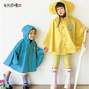 韩版Smally儿童雨衣雨披男女童韩国可爱学生轻薄款自行车斗篷雨衣