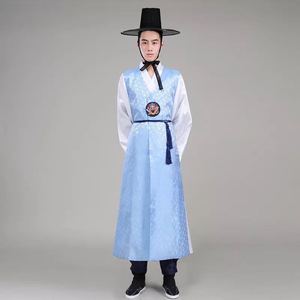 高档正统传统韩国宫廷婚庆男士古装韩服 朝鲜少数民族服装演出服