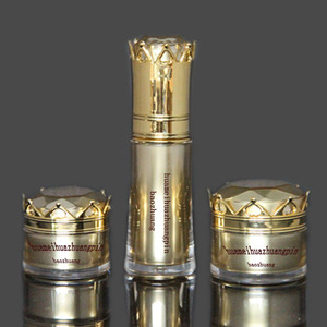 新款皇冠套装金色乳液精华分装瓶10g 20g 20ml亚克力护肤品包材