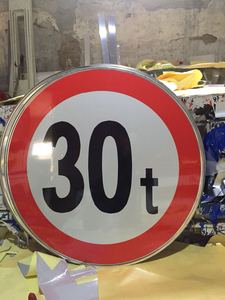 431限制30吨限高限速5禁止鸣笛提示警示交通道路60圆反光标志牌