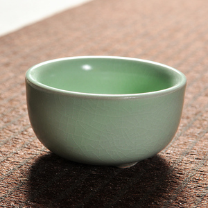 东道汝窑茶具陶瓷汝窑茶杯功夫茶杯主人杯品茗杯汝瓷开片禅定杯