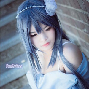 蛋壳家未来都市no.6女版 老鼠 女装 蓝色80cm长直发cosplay假发