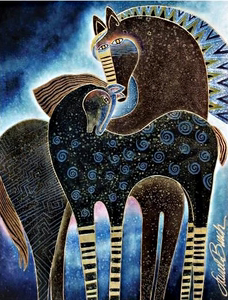 数字油画diy动物风景情侣休闲减压简单创意填色手绘装饰画 抽象马