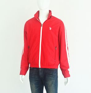 美国外单男装薄款户外外套夏秋款运动夹克透气速干红色夹克孤品