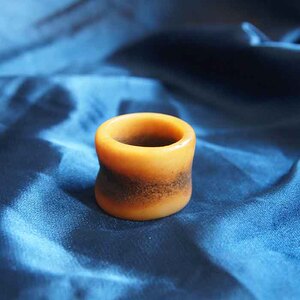 【稀世珍品】清中期驼鹿角(罕达罕)扳指老物件收藏品射箭装饰