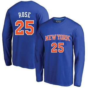 春秋尼克斯25号rose罗斯球衣训练服纯棉圆领篮球运动长袖t恤