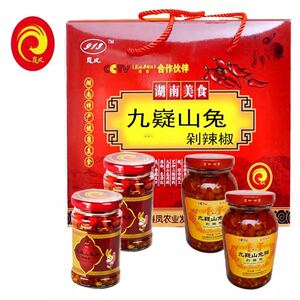 湖南特产永州特产宁远美食超辣调味酱九嶷山兔肉兔排剁辣椒礼盒装