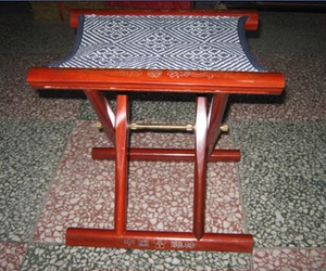 包邮潍坊精品红木嵌银马扎 传统工艺外事商务高档礼品 馈赠佳品