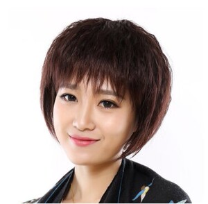 真发假发女短发中老年妈妈时尚波波头假发玉米须蓬松自然短卷发