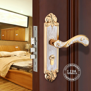 000人付款淘宝力霸高档欧式室内把手门锁锁具卧室锁磁吸分体静音锁三