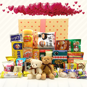 韩国食品进口零食大礼包一箱组合套餐生日送女友儿童闺蜜创意礼盒