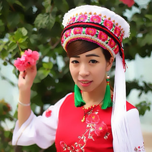 好布料细麻纱 云南大理金花服装少数白族表演服舞蹈服舞台服女